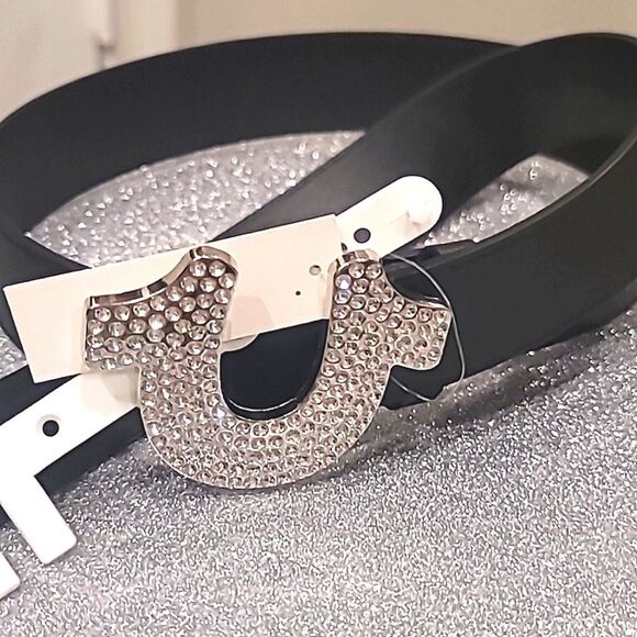 True Religion Rhinestone Horseshoe Buckle Belt main image 5